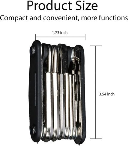 16-in-1 Bike Repair Kit Bikes Multitool Set with Wrench Screwdriver for Camping Travel, Maintenance Essentials Safety Kit, Protable Multi Function Accessories for Bicycle Mountain Road Bikes in Saudi Arabia