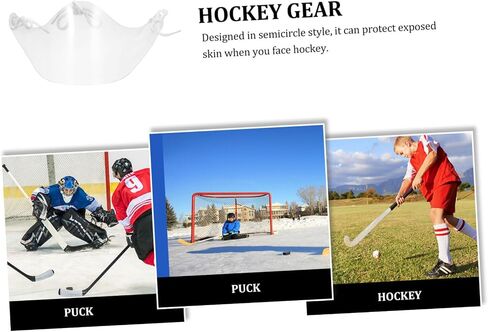 ibasenice Ice Hockey Helmet Neck Guard Senior Goalie Protection Gear Hockey Visor Semicircle Face Guard in Saudi Arabia