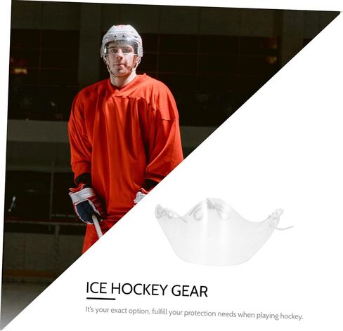 ibasenice Ice Hockey Helmet Neck Guard Senior Goalie Protection Gear Hockey Visor Semicircle Face Guard in Saudi Arabia