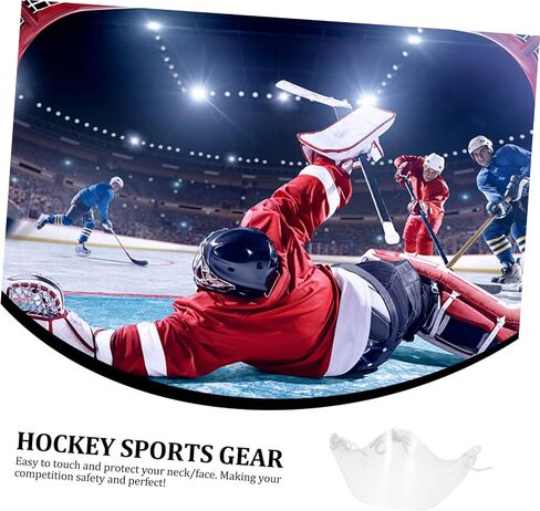 ibasenice Ice Hockey Helmet Neck Guard Senior Goalie Protection Gear Hockey Visor Semicircle Face Guard in Saudi Arabia