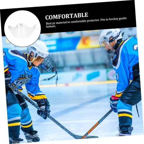 ibasenice Ice Hockey Helmet Neck Guard Senior Goalie Protection Gear Hockey Visor Semicircle Face Guard in Saudi Arabia