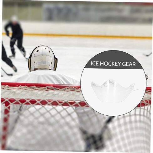ibasenice Ice Hockey Helmet Neck Guard Senior Goalie Protection Gear Hockey Visor Semicircle Face Guard in Saudi Arabia