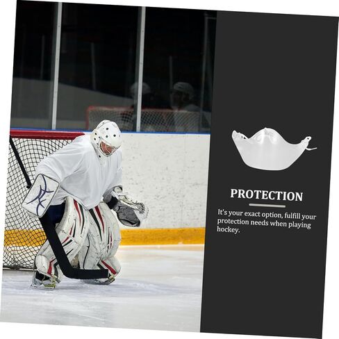 ibasenice Ice Hockey Helmet Neck Guard Senior Goalie Protection Gear Hockey Visor Semicircle Face Guard in Saudi Arabia