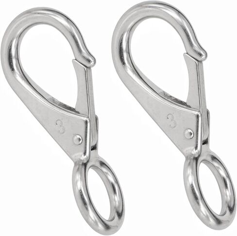 Stainless Steel 316 Spring Snap Hook – Fixed Eye Clip for Boat, Flag Pole, Keychain, Car Keys | Rustproof Snap Shackle with High-Strength Locking Mechanism | Quality Snap Clip Leash Hook in Saudi Arabia