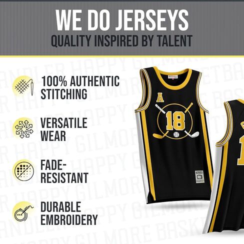 Happy Gilmore #18 Jersey Boston Adam Sandler 1996 Movie Basketball Stitched S-5XL, 90S Hip Hop Clothing for Party in Kuwait