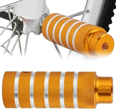 2Pcs Pegs, Metal Heavy Duty Foot Stand Pegs Rear Stunt Pegs Footrest (Gold) in Saudi Arabia