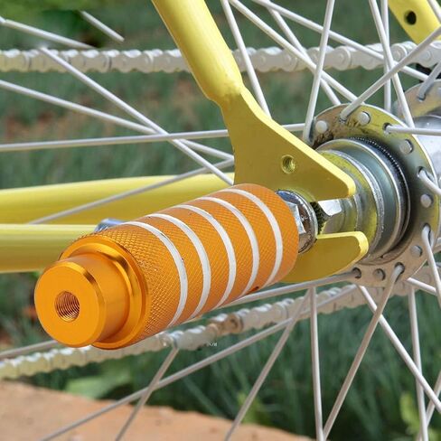 2Pcs Pegs, Metal Heavy Duty Foot Stand Pegs Rear Stunt Pegs Footrest (Gold) in Saudi Arabia
