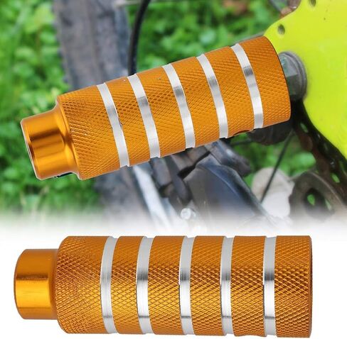 2Pcs Pegs, Metal Heavy Duty Foot Stand Pegs Rear Stunt Pegs Footrest (Gold) in Saudi Arabia