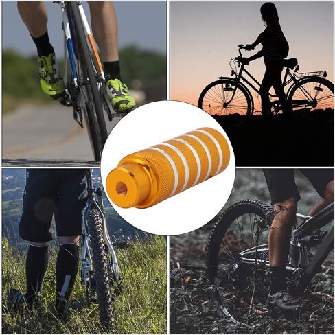 2Pcs Pegs, Metal Heavy Duty Foot Stand Pegs Rear Stunt Pegs Footrest (Gold) in Saudi Arabia