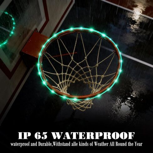 Basketball Hoop Lights Outdoor,Basketball Accessories for Boys,16 Color Led Basketball Hoop,Led Basketball Hoop,Gifts for Basketball Lovers,Remote Control,Waterproof, Super Bright in Saudi Arabia