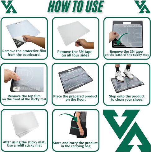 Basketball Sticky Mat – Anti-Slip Grip Pad with Refill Sheets & Carry Bag, Keeps Shoes Clean for Maximum Court Traction, Ideal for Indoor & Outdoor Sports in Saudi Arabia