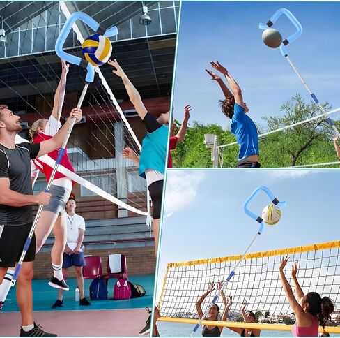 Volleyball Spiking Trainer - Adjustable Length 62" to 85", Ideal for Serving, Spiking & Jumping Drills, Realistic Ball Feel - Perfect Training Equipment for Beginners & Professionals (No Ball) in Saudi Arabia