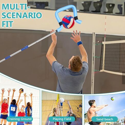Volleyball Spiking Trainer - Adjustable Length 62" to 85", Ideal for Serving, Spiking & Jumping Drills, Realistic Ball Feel - Perfect Training Equipment for Beginners & Professionals (No Ball) in Saudi Arabia