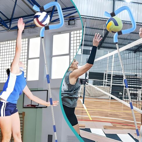 Volleyball Spiking Trainer - Adjustable Length 62" to 85", Ideal for Serving, Spiking & Jumping Drills, Realistic Ball Feel - Perfect Training Equipment for Beginners & Professionals (No Ball) in Saudi Arabia