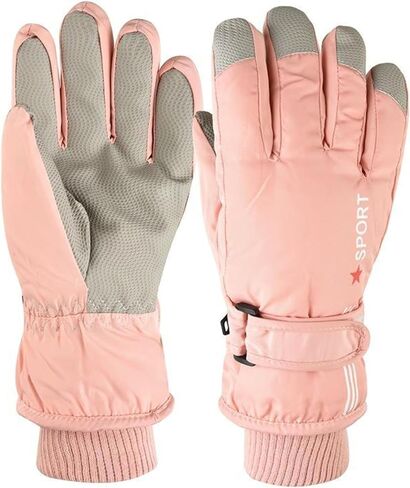 Winter-Skiing-Snowboarding-Gloves Warm Outdoor Sports Mittens for Girls Boys 5-10 Years in Kuwait