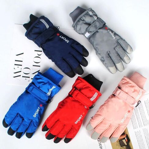 Winter-Skiing-Snowboarding-Gloves Warm Outdoor Sports Mittens for Girls Boys 5-10 Years in Kuwait