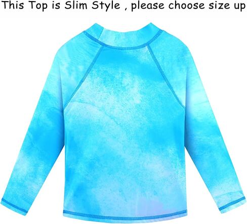 TFJH E 2 Pack Boys Girls Swim Shirt Rash Guard for Girls Long Sleeve Swim Tops UV 50+ 3-12Y in Saudi Arabia