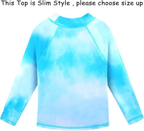 TFJH E 2 Pack Boys Girls Swim Shirt Rash Guard for Girls Long Sleeve Swim Tops UV 50+ 3-12Y in Saudi Arabia