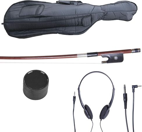Cecilio CECO-2WH Ebony Electric Silent Pearl White Cello in Style 2, Size 4/4 (Full Size) in Saudi Arabia