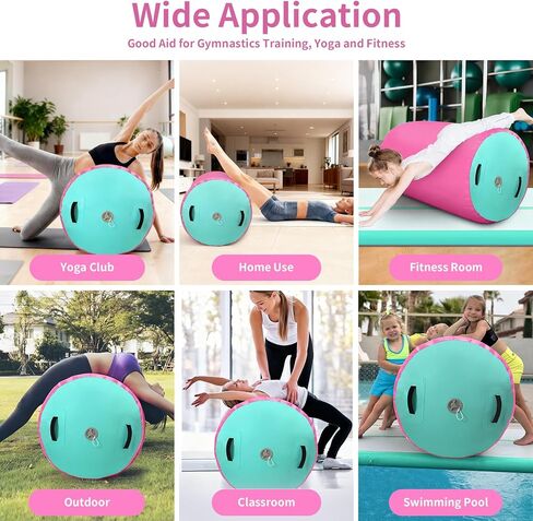 الهواء الأسطوانة الجمباز برميل نفخ تراجع الأسطوانة الهواء حصيرة المثمن حصيرة مع مضخة كهربائية للتدريب على الظهر التشجيع الاستخدام المنزلي in Kuwait