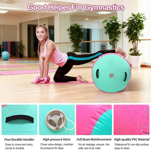 الهواء الأسطوانة الجمباز برميل نفخ تراجع الأسطوانة الهواء حصيرة المثمن حصيرة مع مضخة كهربائية للتدريب على الظهر التشجيع الاستخدام المنزلي in Kuwait