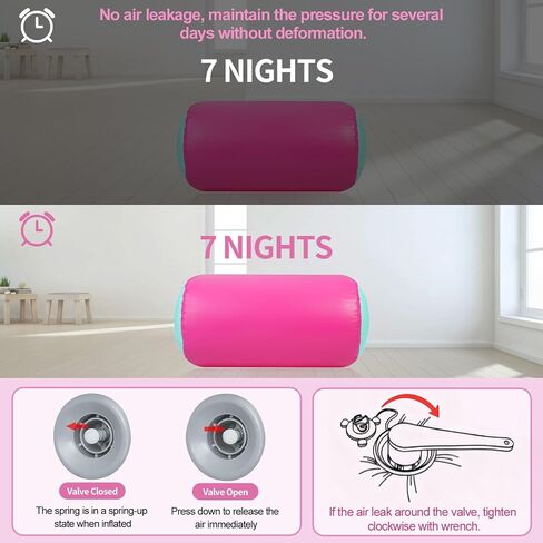 الهواء الأسطوانة الجمباز برميل نفخ تراجع الأسطوانة الهواء حصيرة المثمن حصيرة مع مضخة كهربائية للتدريب على الظهر التشجيع الاستخدام المنزلي in Kuwait