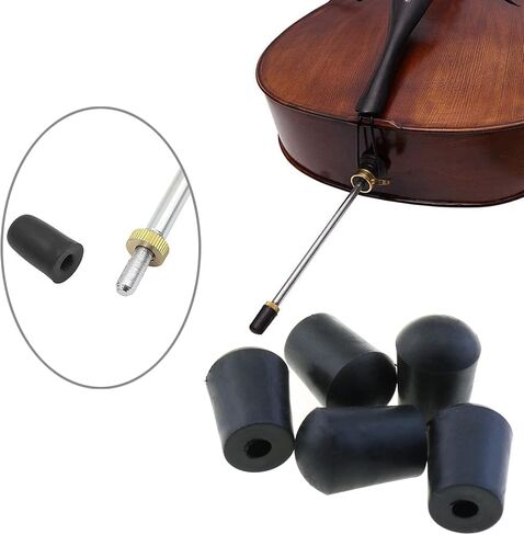 5 Cello Endpin Rubber Tips Cello Endpin Rubber Cap Tip Protector Anti-Slip (Inner Diameter: 5mm) in Saudi Arabia