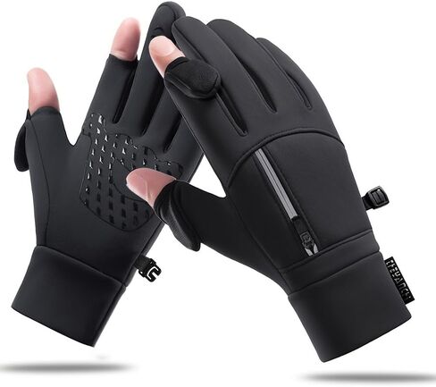 Winter Warm Touchscreen Gloves Windproof and Cold-Resistant for Men Women Suitable for Cycling Fishing and Running with Flip-Top Fingers in Saudi Arabia