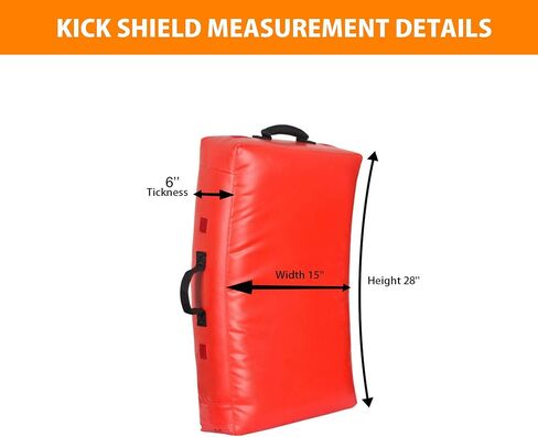 MACS Curved kick shield Thai pad for training Martial Arts punches and kicks blocking surface, strike body sports shield Adult Size 28"x15" and Kids Size 24''x13''- 1 Piece in Kuwait
