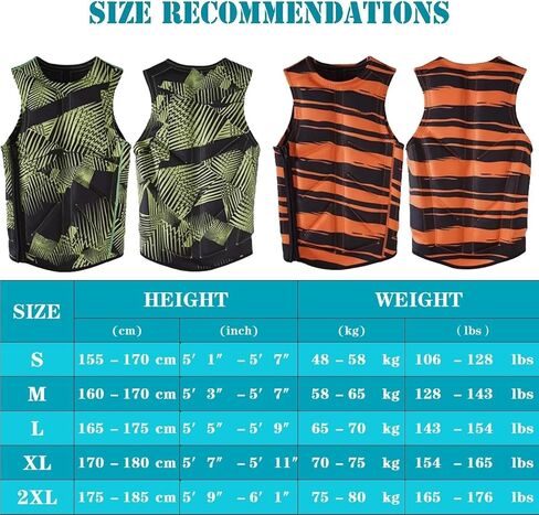 Adult Kayak Vest with Side Zipper, Watersports Swim Vest for Surfing Kayaking Swimming Water Sports(Orange,X-Large) in Saudi Arabia