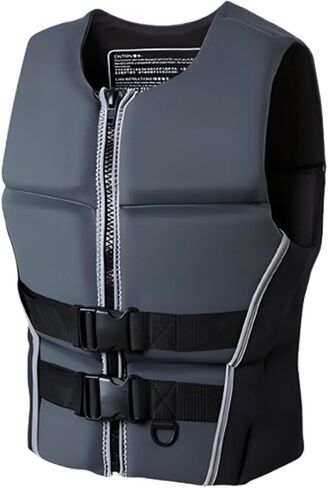 Adult Kayak Vest, Adjustable Safety Jacket with Waist Belt and Zipper, Men Women Swim Vest for Kayaking Fishing Surfing(Red,Medium) in Saudi Arabia