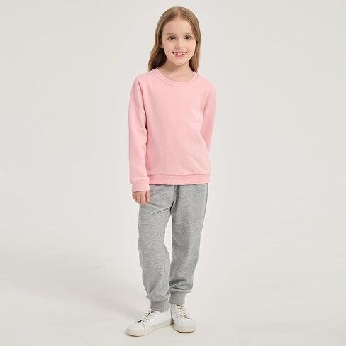 Phedrew Girls Cotton Sweatpants Kids Toddler Jogger Pants Casual Athletic Pull On Pants with Drawstring Pockets(Age 2-14) in Saudi Arabia