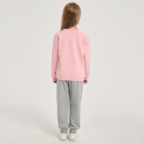 Phedrew Girls Cotton Sweatpants Kids Toddler Jogger Pants Casual Athletic Pull On Pants with Drawstring Pockets(Age 2-14) in Saudi Arabia