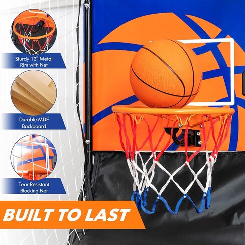 Goplus Foldable Indoor Basketball Arcade Game, Electronic Basketball Single Shootout Games Machine with 3 Balls, LED Scoreboard and Inflation Pump for Kids Youth Teens Adults in Saudi Arabia
