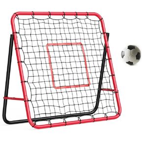 2-in-1 Soccer Rebounder Net - 6'x4.6' and 6'x1.4' Bounce Back Trainer for Solo & Team Practice, Soccer Bounce Back Net Practice, Team Volley Passing Solo Training, Football Trainer in Kuwait