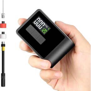Mini Electric Bike Pump – 120 PSI Fast Inflate Pocket Pump with LCD Gauge, Rechargeable Battery & Flashlight – Fits Presta & Schrader Valves for Road & Mountain Bikes in Saudi Arabia