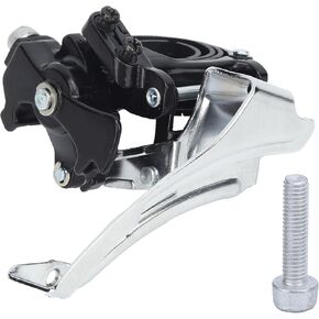 دراجة أمامية Derailleur مصنوعة من سبائك الصلب الكربوني العالي للدراجة الجبلية ناقل الحركة الدقيق لـ 42 34 24t و42 32 22t حلقات سلاسل فضية سوداء 110*80 مم in Kuwait