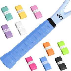 10 Pack Tennis Racket Grip Tape, Anti-Slip Tennis Overgrip, Precut Sweat-Absorbing Tennis Grip for Badminton, Pickleball, Tennis in Saudi Arabia
