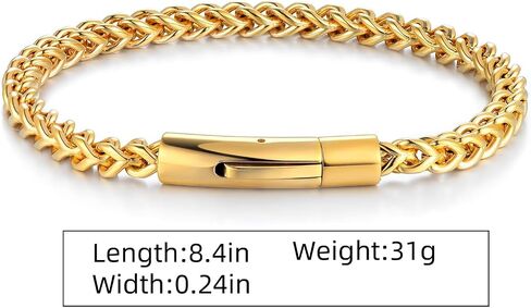 18K Gold Mesh Bracelet for Men and Women solid Cuban Bracelet Punk style Jewelry Father's/Mother's Day, Birthday, Christmas gifts in Saudi Arabia