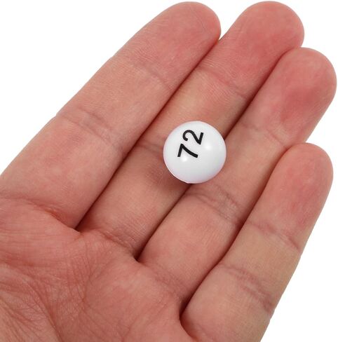 VICASKY Bingo Balls Only Ball Replacement Entertainment Plastic White Machine Tickets Game Boards Raffle Numbers 1-75 Numbered Mini Small 75pcs Props Easy to Find No Fading Lightweight in Kuwait