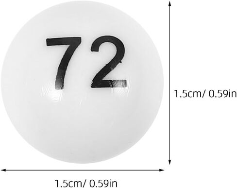 VICASKY Bingo Balls Only Ball Replacement Entertainment Plastic White Machine Tickets Game Boards Raffle Numbers 1-75 Numbered Mini Small 75pcs Props Easy to Find No Fading Lightweight in Kuwait