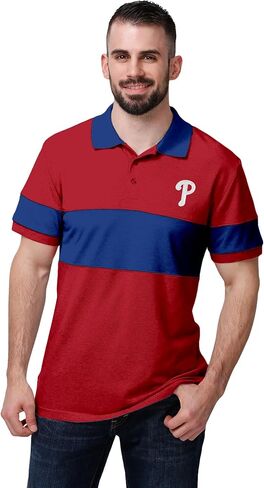 FOCO MLB Men's Officially Licensed Baseball Team Color Primary Logo Performance Short Sleeve Cotton Polo Shirt in Saudi Arabia
