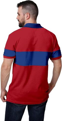FOCO MLB Men's Officially Licensed Baseball Team Color Primary Logo Performance Short Sleeve Cotton Polo Shirt in Saudi Arabia