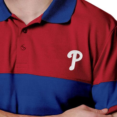 FOCO MLB Men's Officially Licensed Baseball Team Color Primary Logo Performance Short Sleeve Cotton Polo Shirt in Saudi Arabia