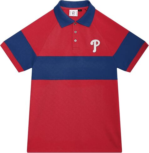 FOCO MLB Men's Officially Licensed Baseball Team Color Primary Logo Performance Short Sleeve Cotton Polo Shirt in Saudi Arabia