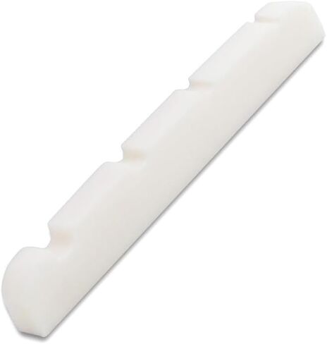 2Pcs Basic 38mm Flat Bottom Bone Slotted Bass Nut for 4 String Bass Guitar, 38x3x5.5mm in Saudi Arabia
