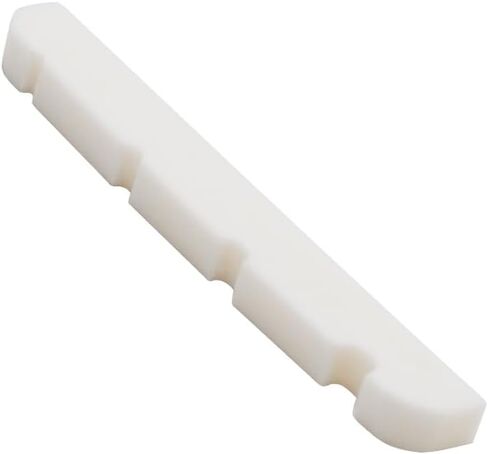 2Pcs Basic 38mm Flat Bottom Bone Slotted Bass Nut for 4 String Bass Guitar, 38x3x5.5mm in Saudi Arabia