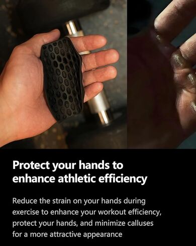Workout Grips,Rubber Fingerless Gym Gloves, Pull Up Grips for Men Women Crosstraining Palm Grips Hand Protection，Suitable for Gym & Home Workouts, Improves Grip Strength in Saudi Arabia