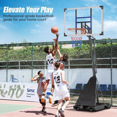 طوق كرة السلة من أسبيست في الهواء الطلق مع لوحة خلفية مقاومة للكسر مقاس 44 بوصة، ونظام هدف كرة السلة قابل للتعديل بطول 5.09-10 أقدام، وحلقة محمولة بعجلات وسهولة التعديل للممر والفناء الخلفي والملعب in Kuwait