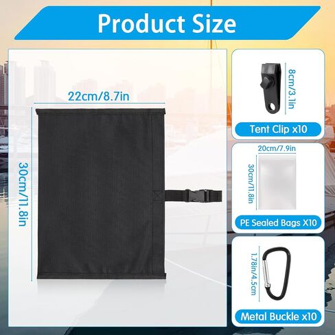 Soulchen Sand Bag for Boat Covers Sandbag Mooring Kit Tear-Resistant Weight Sandbag Windproof Weighted Sand Bag Tarp Weight with Carabiner and Tarp Clip Accessories in Saudi Arabia